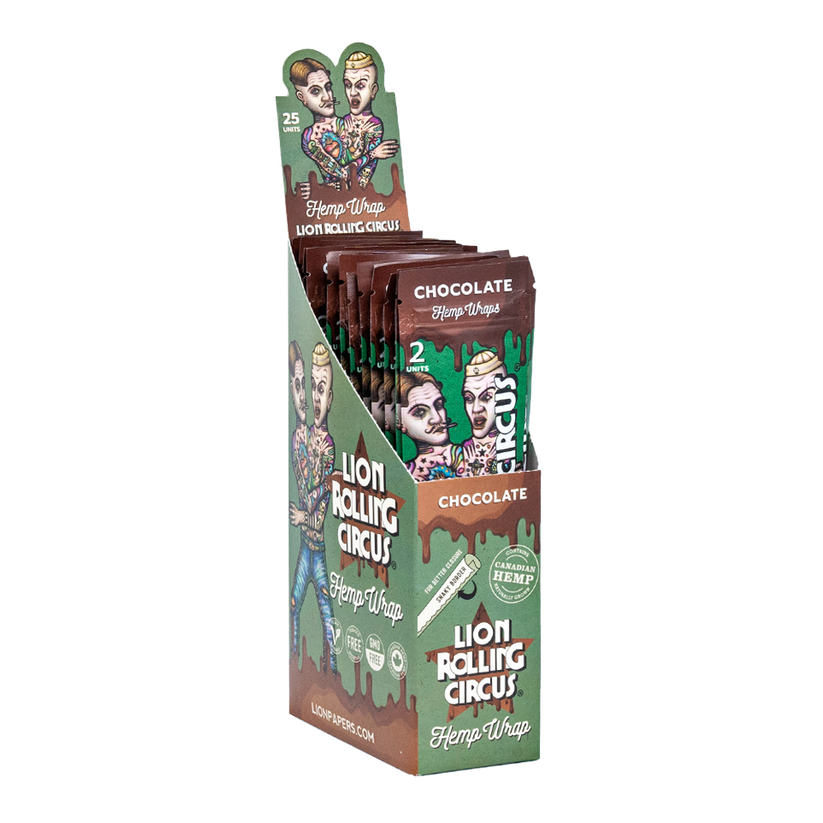 Hemp Wraps Chocolate Flavor |  25 pouches per box